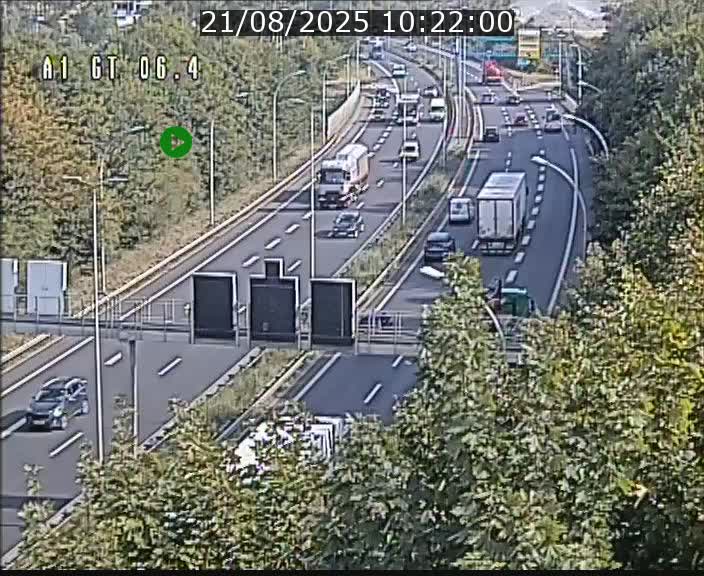Traffic live webcam Luxembourg Hamm - A1 direction Sandweiler - BK 6.4