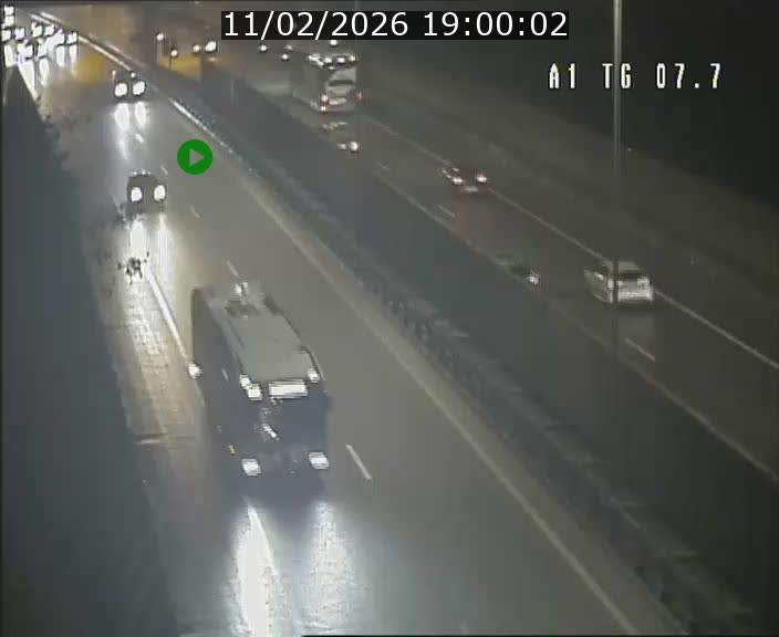 Traffic live webcam Luxembourg Kirchberg - A1 direction Luxembourg-ville - BK 7.7