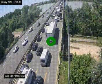 Webcam sur le périphérique de Bordeaux à l'est de la ville. Caméra située sur le Pont Mitterand sur la N230