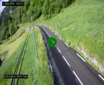 Webcam dans les Pyrénées Atlantique au niveau du col d'Urdos et du fort du Pourtalet sur la N134, en direction du Col et du tunnel du Somport, à 765 mètres d'altitude
