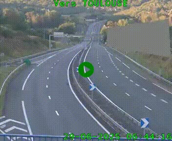 Caméra routière sur l'autoroute A20 à Noailles, en périphérie de Brive-la-Gaillarde. Vue orientée vers Toulouse