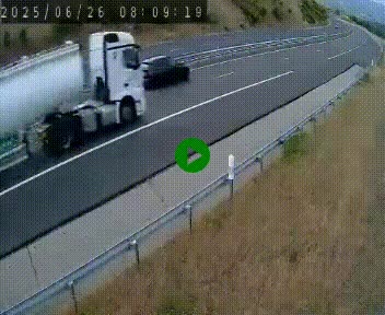 Caméra autoroutière France - A75, Engayresque, entre Millau et Séverac-le-Chateau, en direction de Montpellier