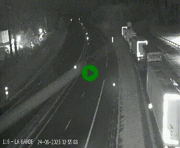 Caméra autoroute A75 à hauteur du col du rocher blanc en direction de Montpellier
