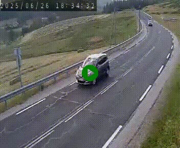 Webcam routière au niveau du col de la Chavade en Ardèche, sur la N102 à 1266 mètres d'altitude