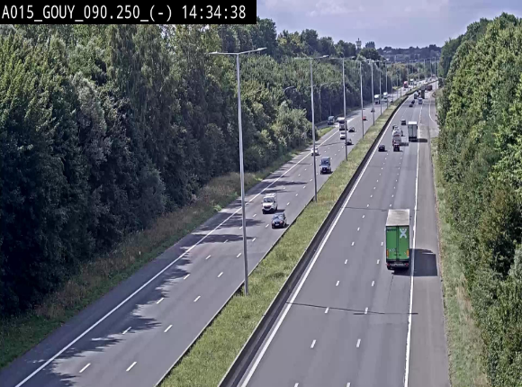 Webcam autoroute Belgique - Gouy-lez-piéton - E42 - BK 90.3