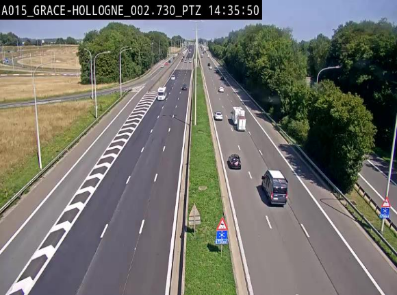 Caméra trafic Belgique - Grâce-Hollogne - E42, jonction avec A604, direction Loncin/Aéroport de Liège -  BK 3.2