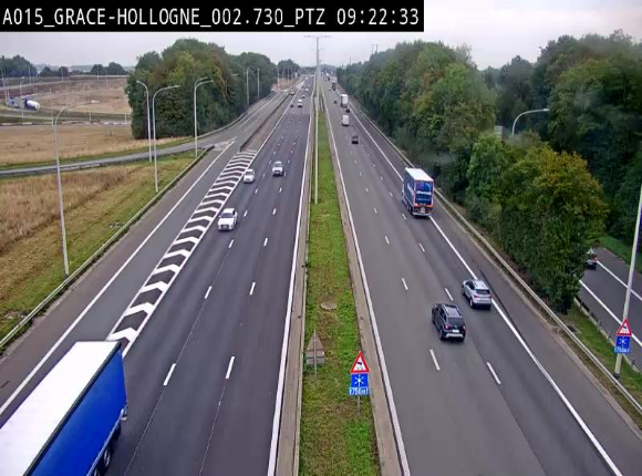 Caméra trafic Belgique - Grâce-Hollogne - E42, jonction avec A604, direction Loncin/Aéroport de Liège -  BK 3.2