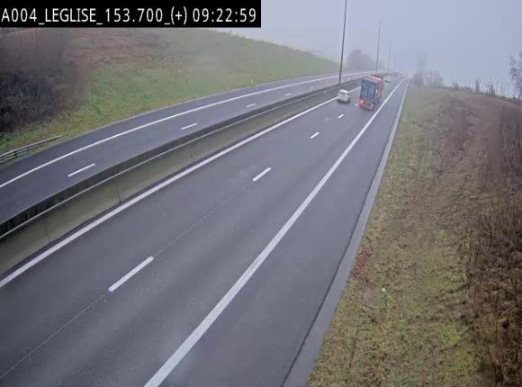 Webcam autoroute E411 à hauteur de Léglise, en direction de Luxembourg