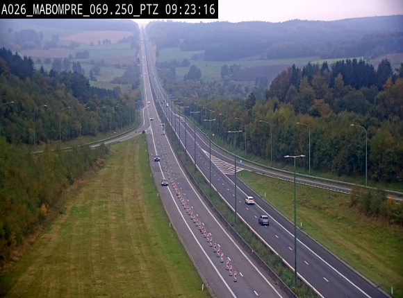 Webcam E25 (A26) à Mabompré. Vue orientée vers Liège