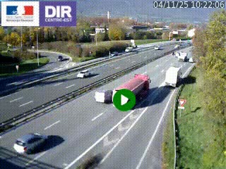 Webcam sur la Nationale 201 à hauteur de la sortie Chambéry-Nord, avant à la jonction entre l'A41 et l'A43, en direction de Lyon