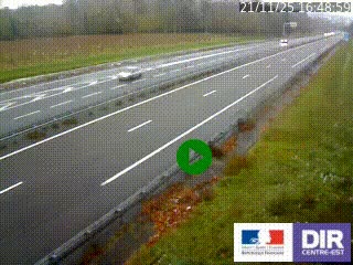 Webcam autoroute sur l'A77 à hauteur de Pouilly-sur-Loire en direction de Nevers