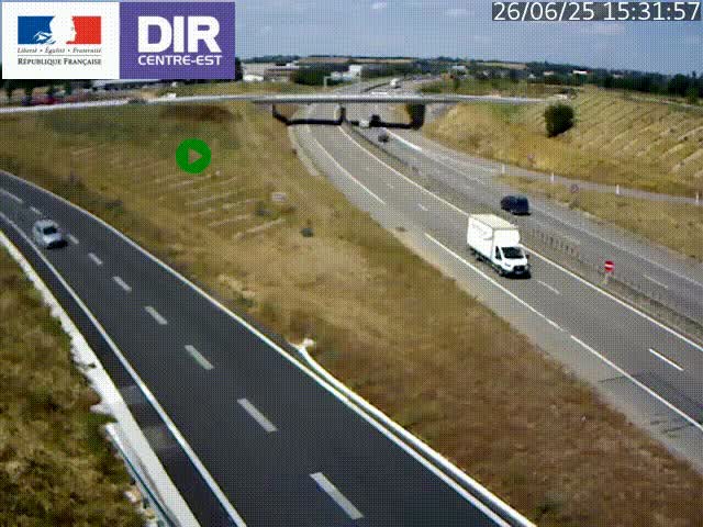 Webcam sur le contournement de Valence, sur la Nationale 7, caméra orientée vers Lyon