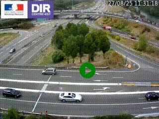 Webcam traffic à Grenoble-sud sur l'autoroute A480. Vue orientée vers l'entrée et la sortie de Grenoble