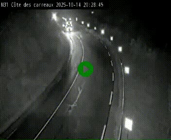Webcam en haut de la Côte des Carreaux sur la N31 à Avesnes-en-Bray. Vue orientée vers Rouen