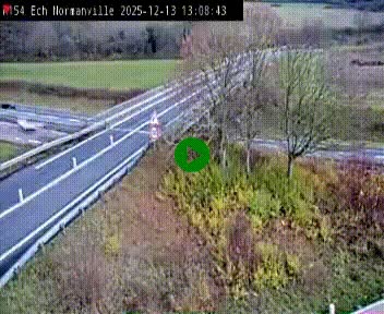 Webcam à hauteur du Leclerc Normanville sur la N154. Vue orientée vers Rouen