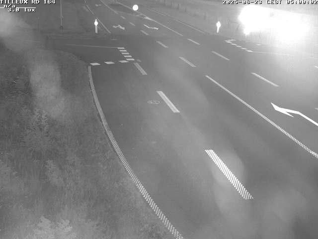 Webcam sur la RD164 à Tilleux. Vue orientée vers Neufchâteau