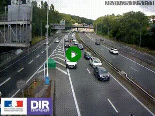Caméra autoroute sur A6 - Valvert, près de Lyon, en direction de Paris, à hauteur de la sortie 36 Porte du Valvert