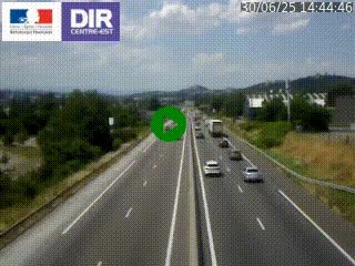 Caméra autoroute à Saint-Etienne (Les Littes) à hauteur du Ikea Saint-Etienne sur l'A72 en direction de Roanne