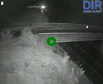 Webcam sur A84 à hauteur de Pont-Farcy, au niveau du pont autoroutier sur la Vire, au sud de Saint-Lô