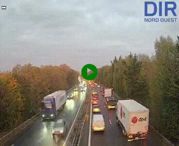 Webcam sur le périphérique de Caen (N814) à l'est de la ville, à Mondeville hauteur de la sortie 2, Presqu'île-Rives de l'Orne, au bout de l'autoroute A13