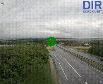 Webcam au début de l'A84 sur le périphérique Ouest de Caen (N814) à hauteur de la sortie 9, Porte de Bretagne
