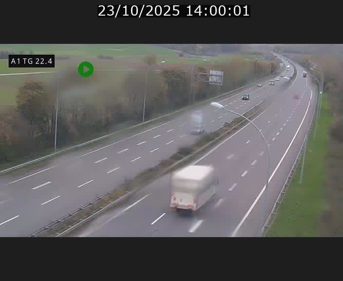 Traffic live webcam Luxembourg Flaxweiler - A1 direction Luxembourg - BK 22.4