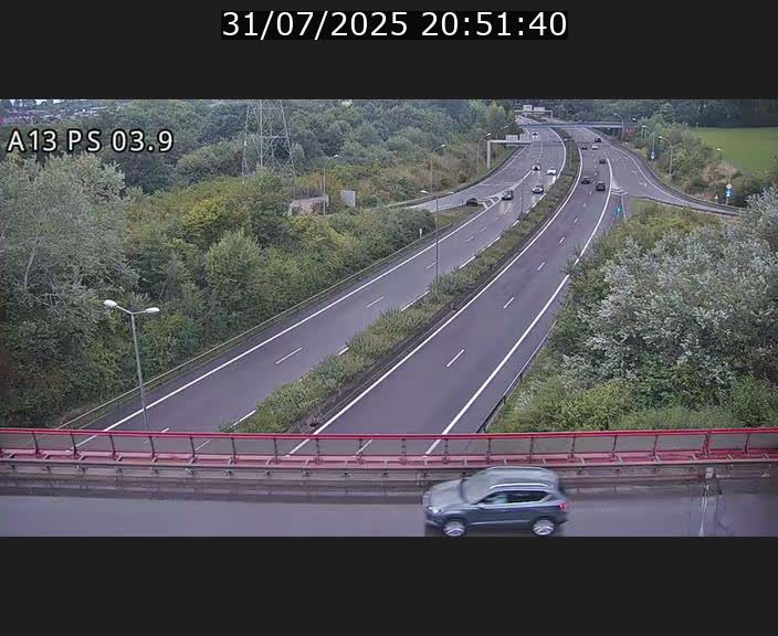 Traffic live webcam Luxembourg Differdange - A13 direction Esch-sur-Alzette - BK 3.9