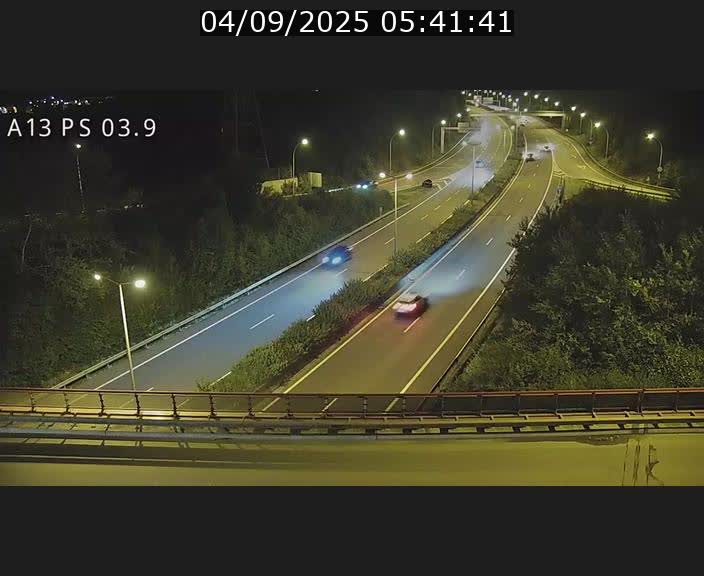 Traffic live webcam Luxembourg Differdange - A13 direction Esch-sur-Alzette - BK 3.9