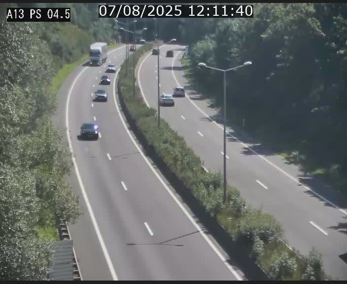 Traffic live webcam Luxembourg Differdange - A13 direction Esch-sur-Alzette - BK 4.5