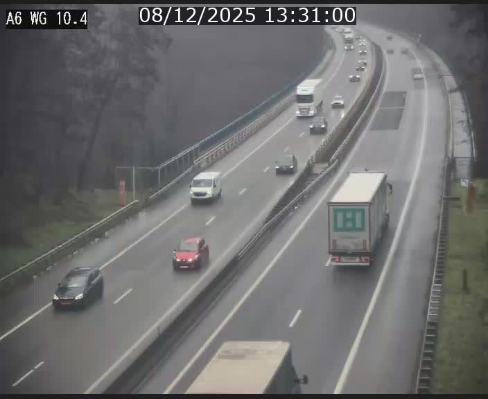 Traffic live webcam Luxembourg Mamer - A6 - BK 10.4 - direction Luxembourg/France/Allemagne