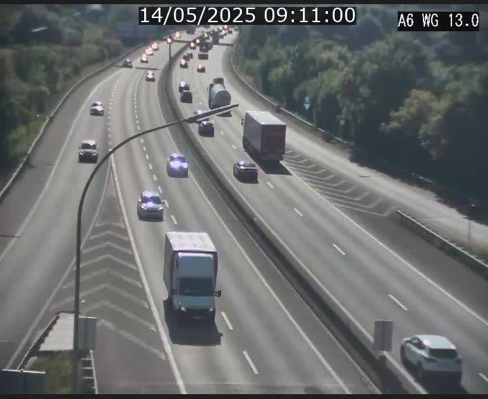 Traffic live webcam Luxembourg Mamer - A6 - BK 13 - direction Luxembourg/France/Allemagne