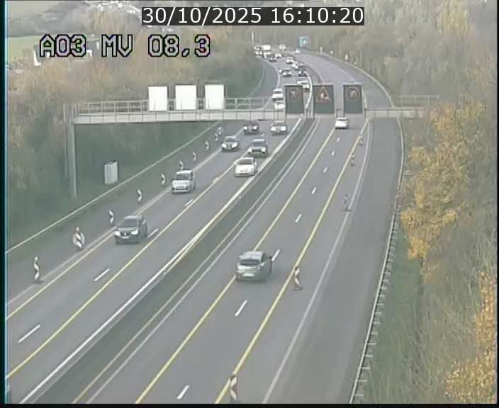 Webcam Autoroute après la Croix de Bettembourg en direction de Luxembourg sur l'A3