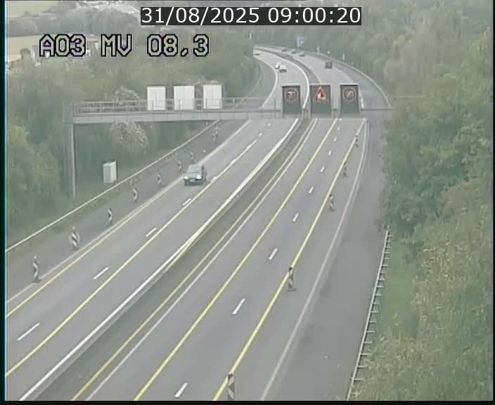 Webcam Autoroute après la Croix de Bettembourg en direction de Luxembourg sur l'A3
