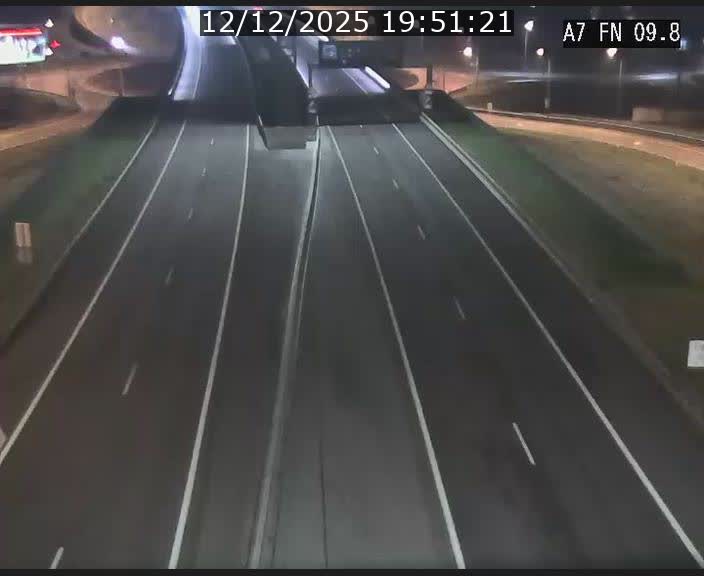 Caméra trafic Luxembourg - A7, Tunnel Gousselerbierg, sortie sud, direction rond-point Lorentzweiler (BK 9.9)