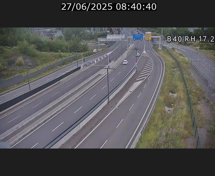 Webcam sur le contournement d'Esch Belval à hauteur de la sortie Université de Luxembourg. Vue orientée vers Luxembourg