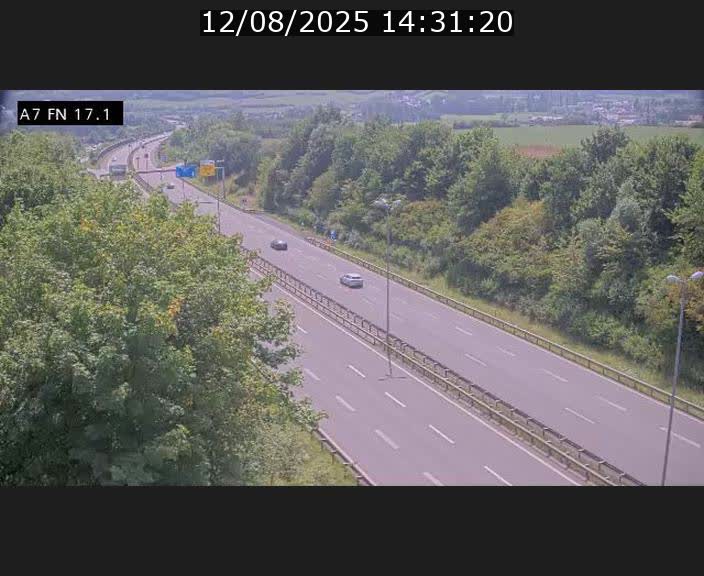Caméra trafic Luxembourg - A7, Merscherbierg direction Mersch