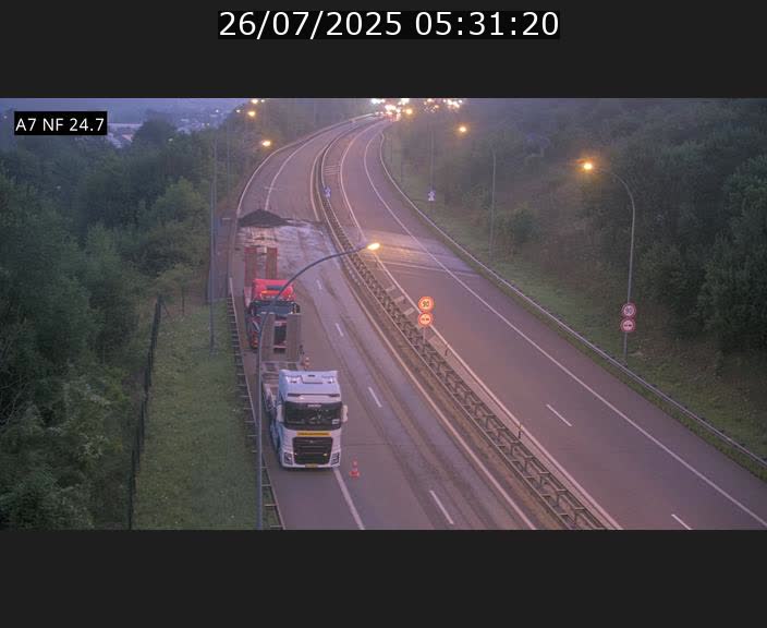 Caméra trafic Luxembourg - A7, Schieren direction Mersch