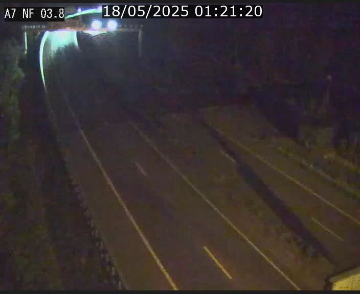 Webcam autoroute A7 au Luxembourg à la sortie du Tunnel Stafelter vers le Nord