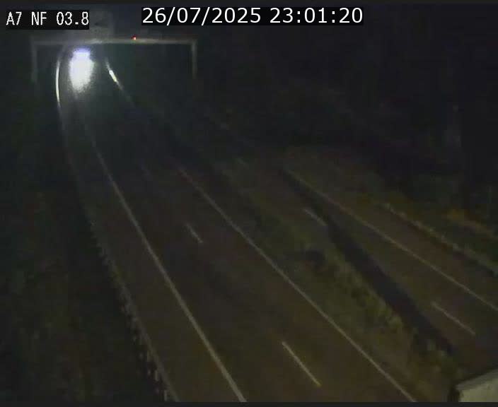 Webcam autoroute A7 au Luxembourg à la sortie du Tunnel Stafelter vers le Nord