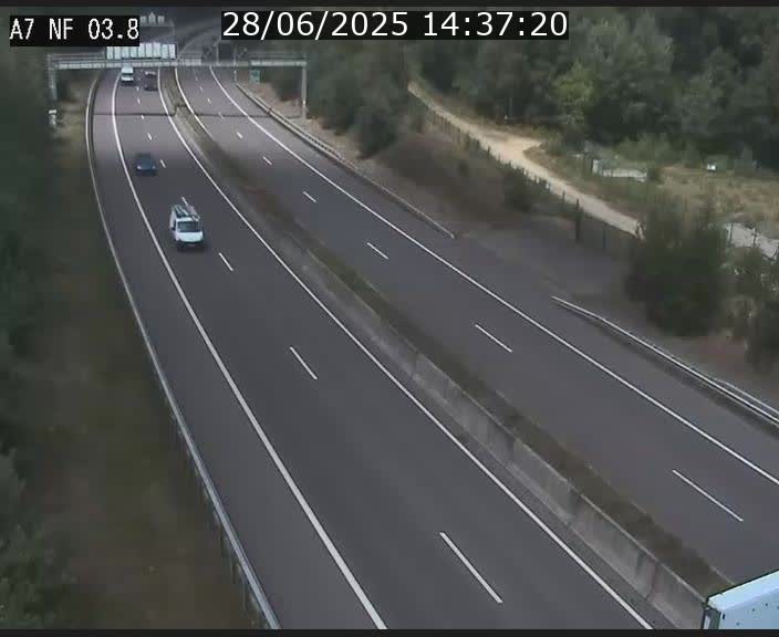 Webcam autoroute A7 au Luxembourg à la sortie du Tunnel Stafelter vers le Nord