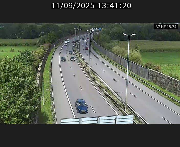Caméra trafic Luxembourg - A7, Tunnel Mersch, entrée nord, direction Lorentzweiler