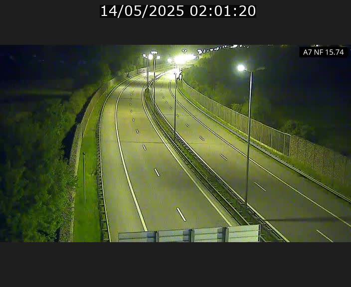 Caméra trafic Luxembourg - A7, Tunnel Mersch, entrée nord, direction Lorentzweiler