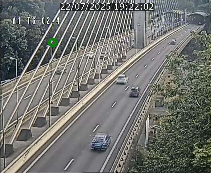 Traffic live webcam Luxembourg Sandweiler - A1 direction Luxembourg-ville - BK 2.4