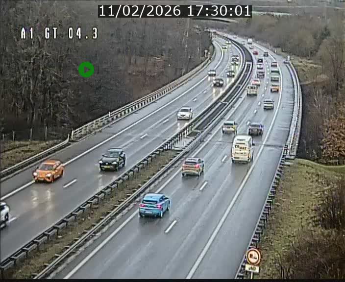 Traffic live webcam Luxembourg Itzig - A1 direction Sandweiler - BK 4.3