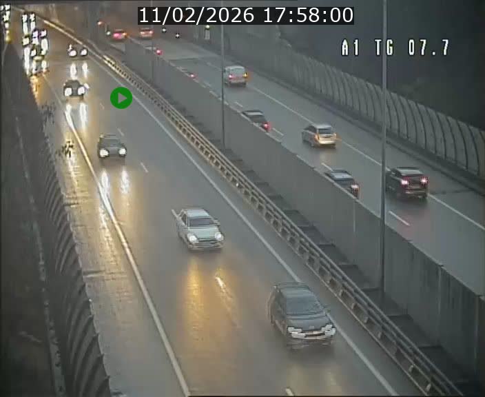 Traffic live webcam Luxembourg Kirchberg - A1 direction Luxembourg-ville - BK 7.7
