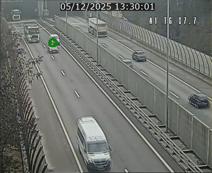 Traffic live webcam Luxembourg Kirchberg - A1 direction Luxembourg-ville - BK 7.7