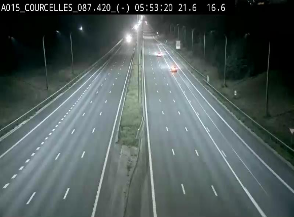 Webcam autoroute Belgique - Viesville - E42 direction Mons - BK 84.35