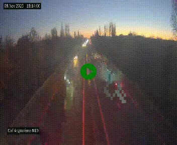 Webcam routière à la fin de la N10, en périphérique ouest d'Angouleme, proche de la jonction avec l'A10