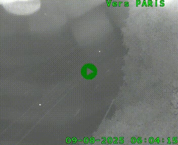 Caméra routière sur l'autoroute A20 au nord de Limoges, à la jonction avec la N520. Vue orientée vers Paris