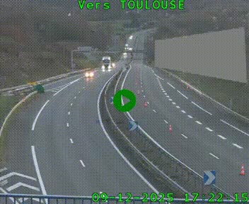 Caméra routière sur l'autoroute A20 à Noailles, en périphérie de Brive-la-Gaillarde. Vue orientée vers Toulouse